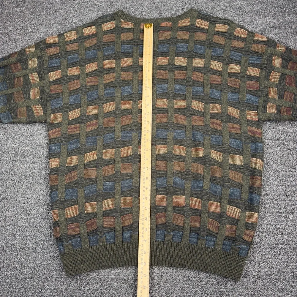 Vintage Gianfranco Ruffini Sweater Mens XL Coogi Style Knit 90s - Picture 5 of 5